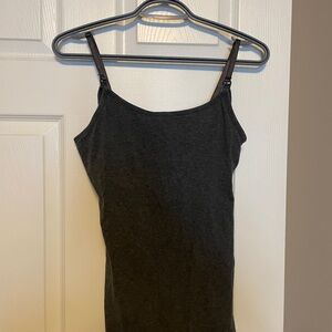Women's Charcoal Gray Maternity Nursing Top